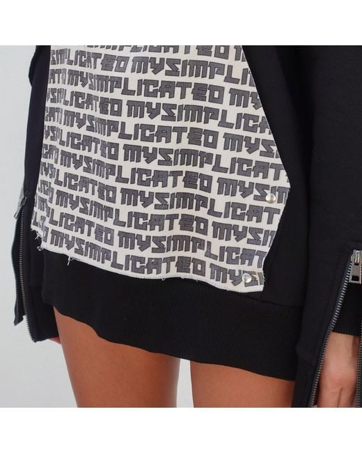 mysimplicated Black Oversized Cotton Hoodie