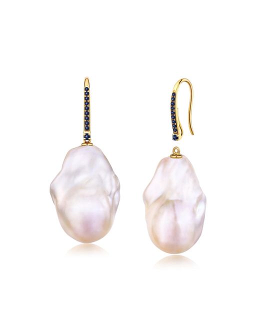 Kai Fine Jewelry Pink Solid Natural Sapphire & Baroque Pearl Convertible Drop Earrings