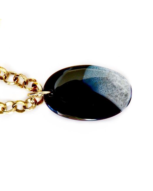 Persia Dona Jewelry Metallic Magical Agate Necklace