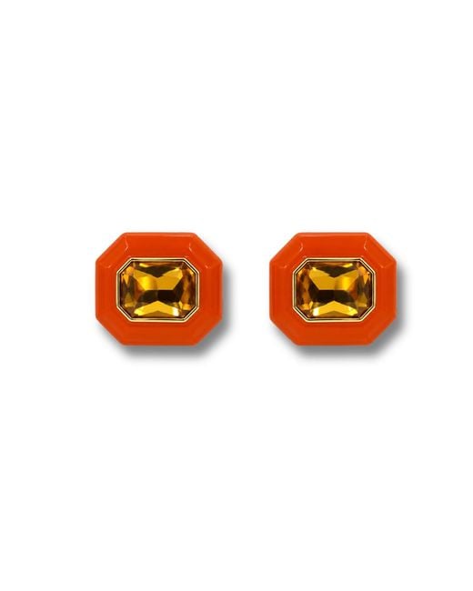 Michael Nash Jewelry Orange Lena Octagon Earrings