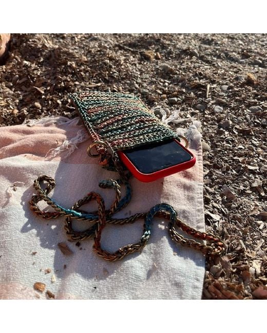 Sibylla Delphica Green Handmade Crochet Phone Case