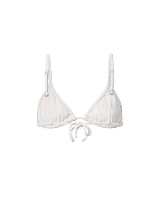 Aqva Swimwear White Neutrals Nude Tortuga Bikini Top