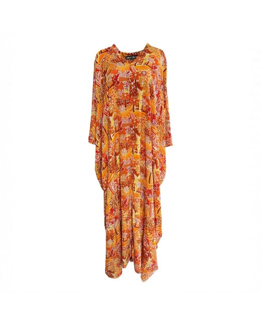 Laura Citron Orange Sunset Caftan