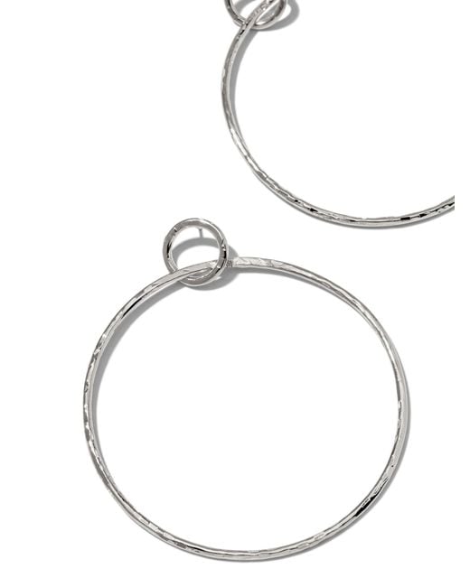 Jaredjamin Metallic Ellen Textured Hoop Post Earrings