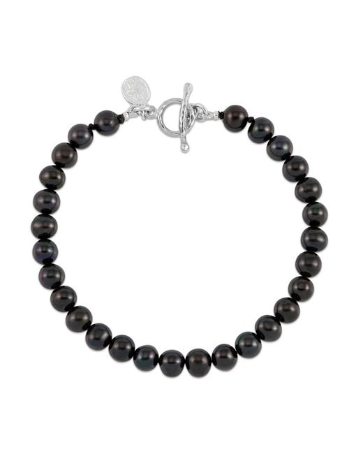 Dower & Hall Black Pearl Bracelet for men