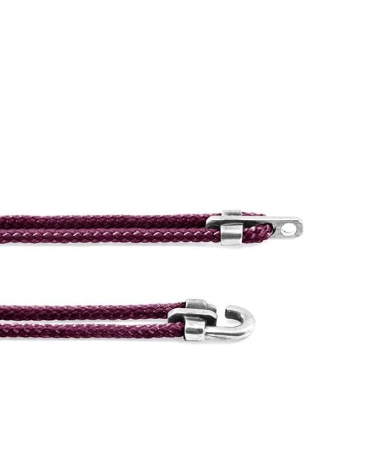 Anchor and Crew Purple Aubergine Canterbury & Rope Bracelet for men