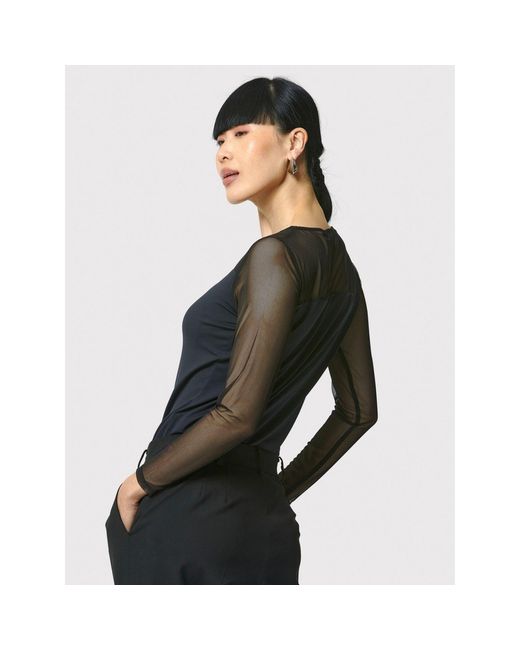 Helen Mcalinden Blue Aaliyah Mesh Top