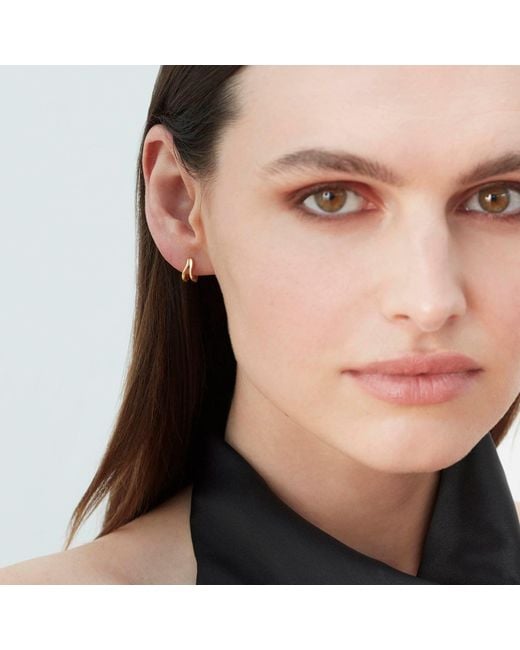 Muru Metallic Wavy Hoops