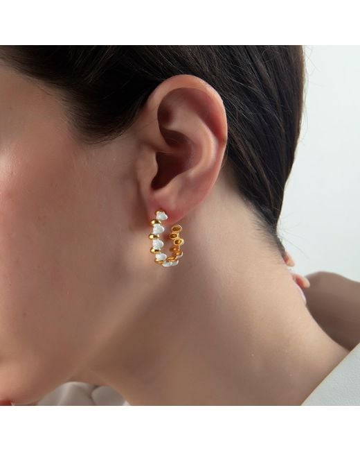 Milou Jewelry Metallic Grace Hoop Earrings