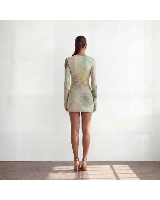 Alia Studio Green Améthyste Mini Mesh Dress