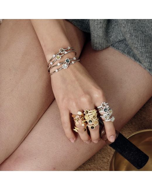 Freqnc Atelier Metallic Eight Petals Ring