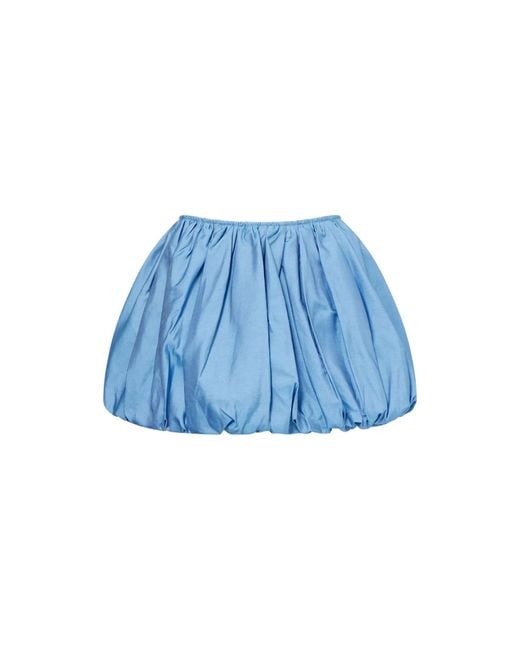 Amy Lynn Blue Claudia Chambray Ultra Puffball Mini Skirt