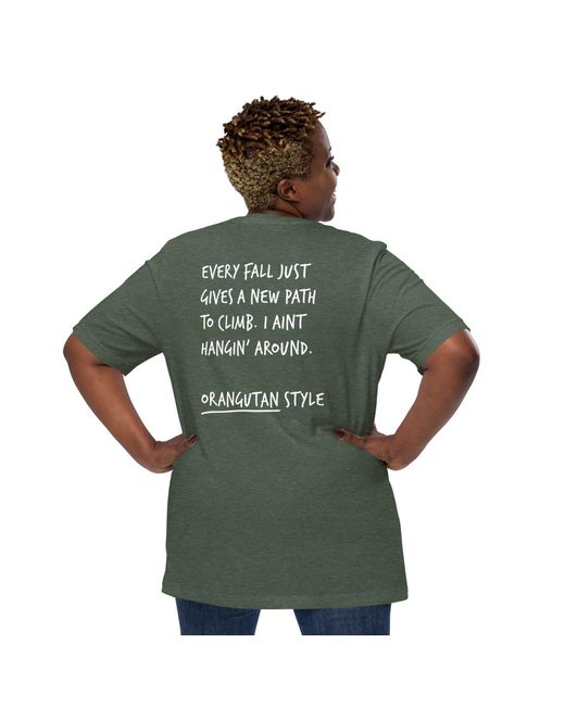 Anchor and Crew Green Forest Think Ocean Orangutan Aspirations Cotton Embroidered T-Shirt