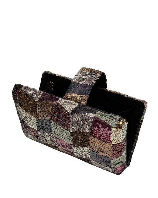 Simitri Black Antique Zigzag Kitsch Clutch
