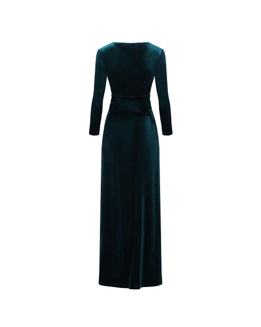 Beatrice von Tresckow Blue Velvet Maxi Lola Dress