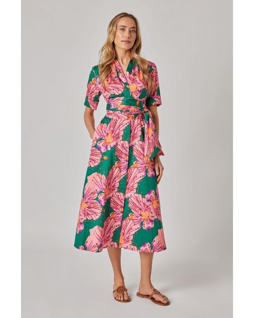 Marianna Déri Red Shirtdress With Detachable Belt Orchid