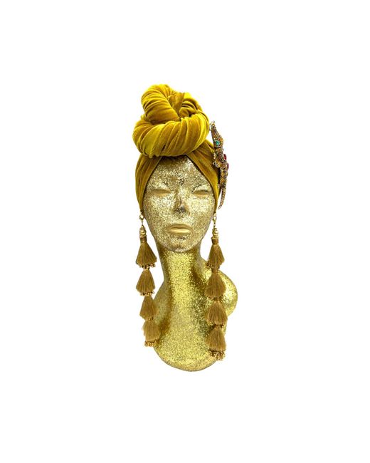 Julia Clancey Yellow Golden Ruby Alligator Dorado Turban