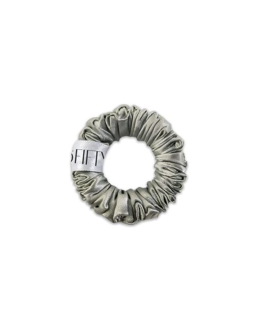 6Fiftytwo® Metallic Neutrals Pure Mulberry Mini Silk Scrunchies