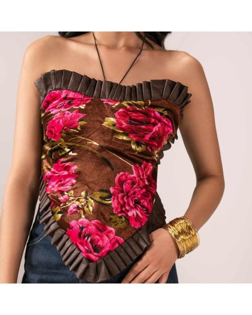 Collected Xx Red Dilbar Heart Top