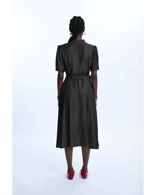 James Lakeland Black Short Sleeve Day Dress