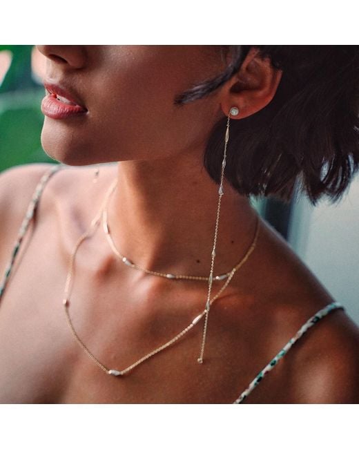Retro Chic Metallic Teardrops Necklace