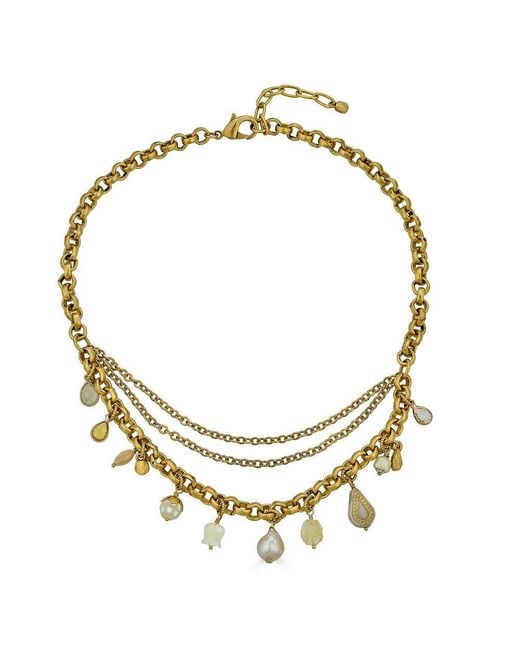 Loni Paul Jewelry Metallic Neutrals Earthtone Charm Necklace