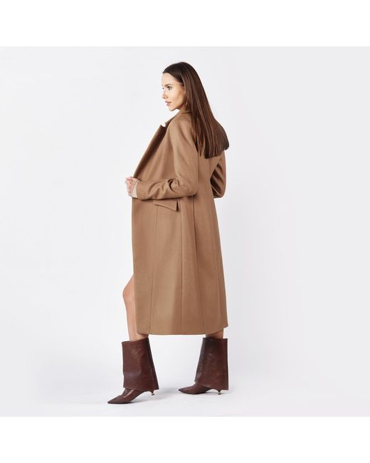 Mandragora Brown Carmel Classic Wool Coat