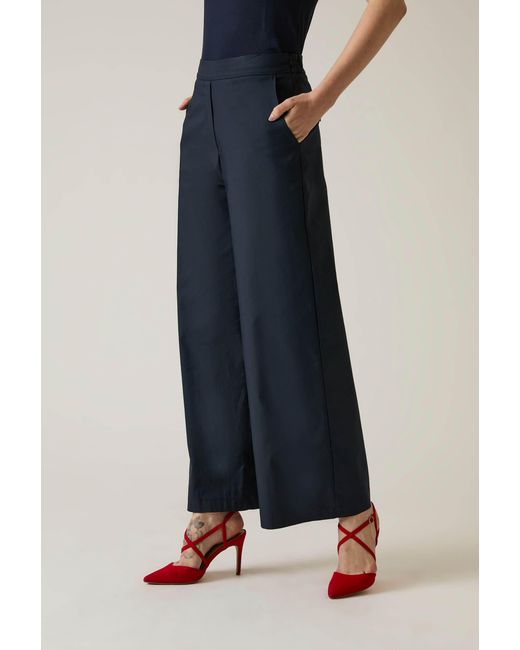 James Lakeland Blue Cotton Trousers