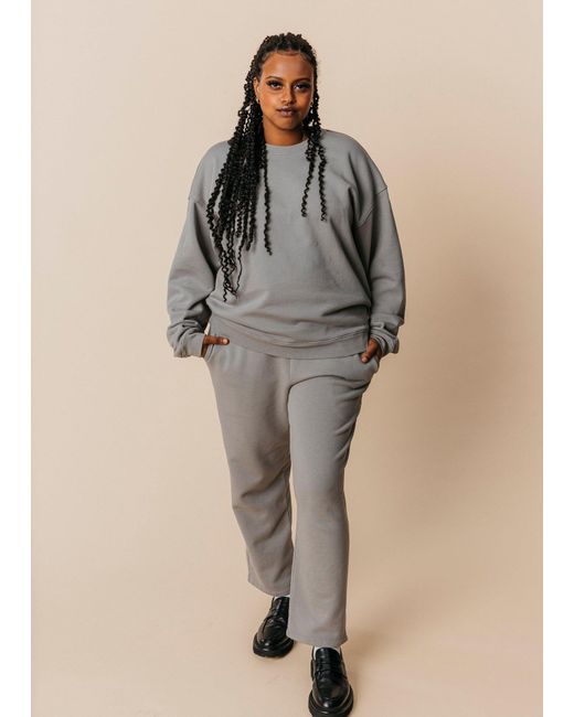 Ocio Leisurewear Gray Neutrals Cropped Pant