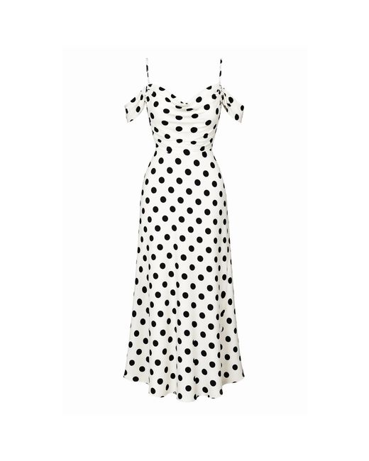 Girl In Mind White Julie Cowl Neck Maxi Dress Spot