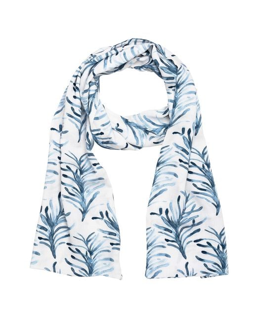 Alie Street London Blue Azra Scarf And Floral Design