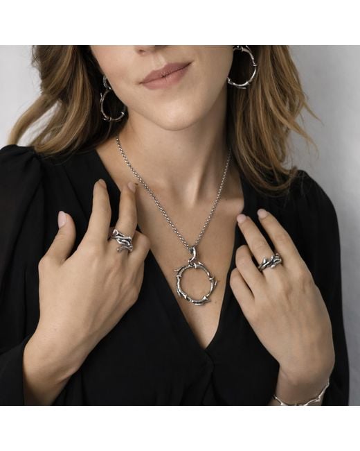 Unaloe Metallic Arboreal Sterling Necklace With Intertwined Trunks Pendant – Elegant Jewelry