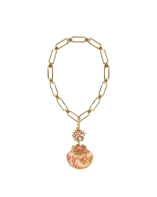 Pats Jewelry Metallic Scallop Necklace