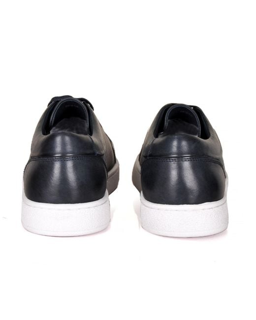 DAVID WEJ Black Bradford Leather Sneakers for men