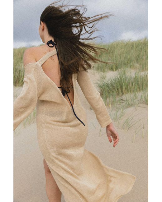 SALANIDA Natural Neutrals Mare 100% Linen Long Dress Sand