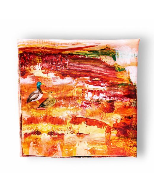 Josie's Editions Orange Crimson Currents Classic Square