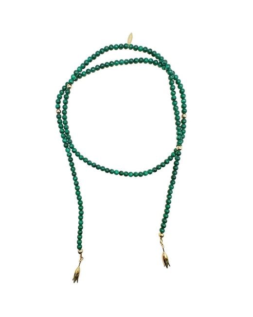 Farra Green Malachite Open Ended Versatile Necklace