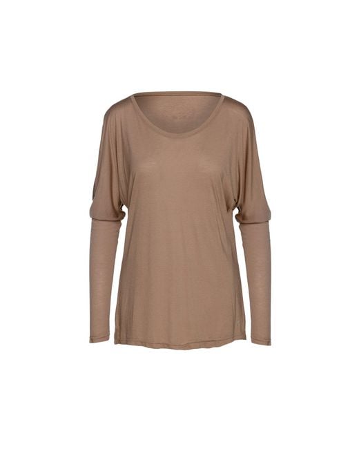 Conquista Brown Light Top With Long Batwing Sleeves