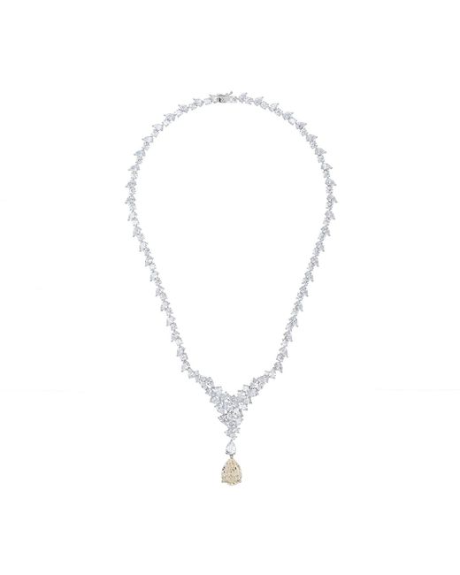 Latelita London Metallic Neutrals Lydia Statement Necklace Moissanite