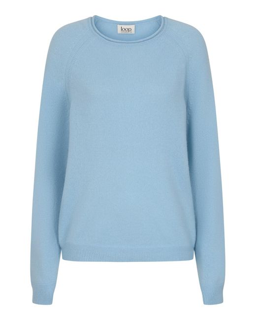 Loop Cashmere Blue Featherweight Sweater