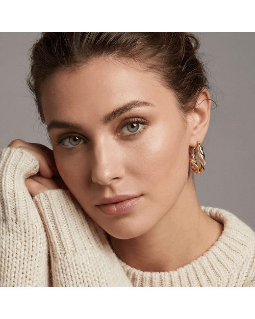Amadeus Metallic Lilly Thick Twisted Hoops