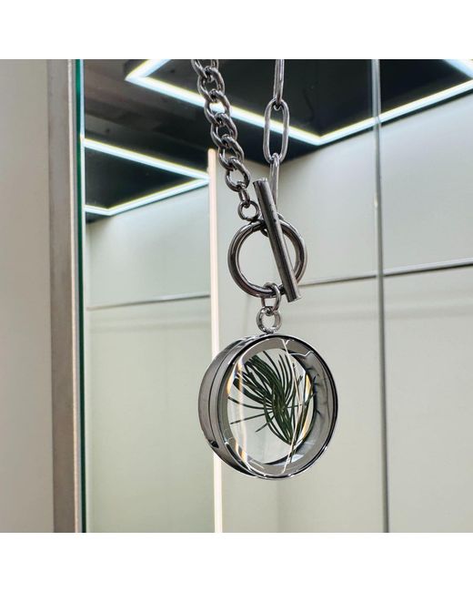 My Little Nature Metallic Handcrafted Pine Needles Charm Necklace