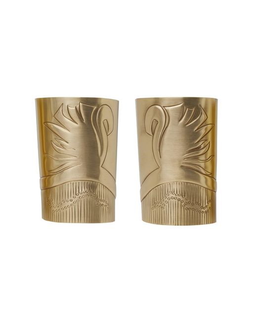 Zeworks Metallic Swan Cuff Bracelet