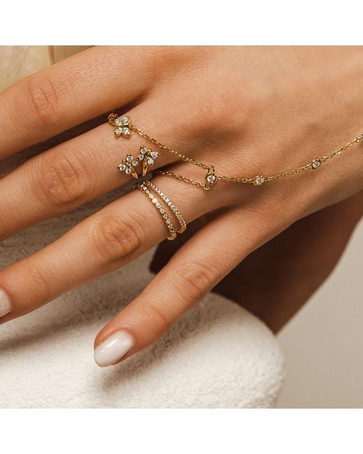 BLOOMTINE | Earth Angel HQ White Illuminess Sterling French Pavé Eternity Sparkle Stacking Ring