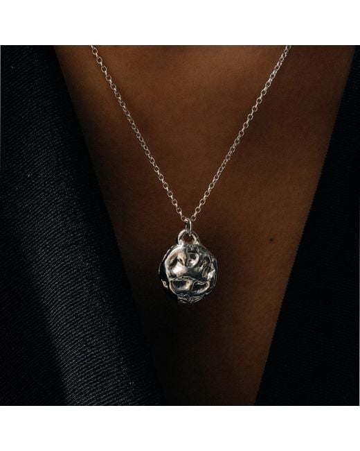 Moca Jewellery Metallic Moon Pendant