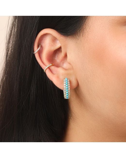 Preeti Sandhu Blue Summer Sparkle Hoops