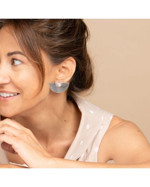 Silver Moon Metallic Pearl Sterling Earrings – Radiant Pearl