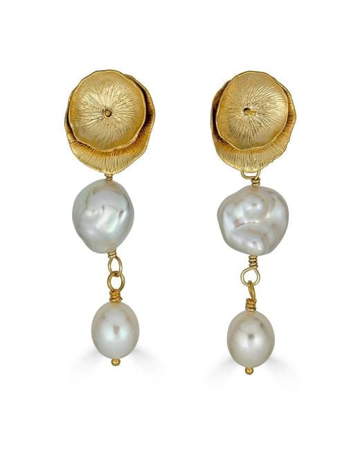 Loni Paul Jewelry Metallic Keshi Pearl Earring