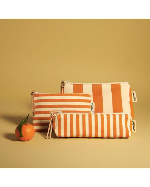 Gyllstad Nora Stripe Sevilla Orange Wash Bag M