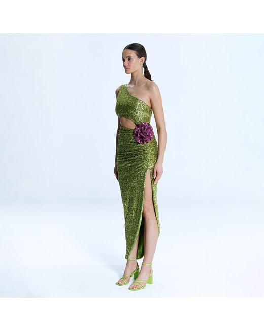 Nur Karaata Green El Patio Dress